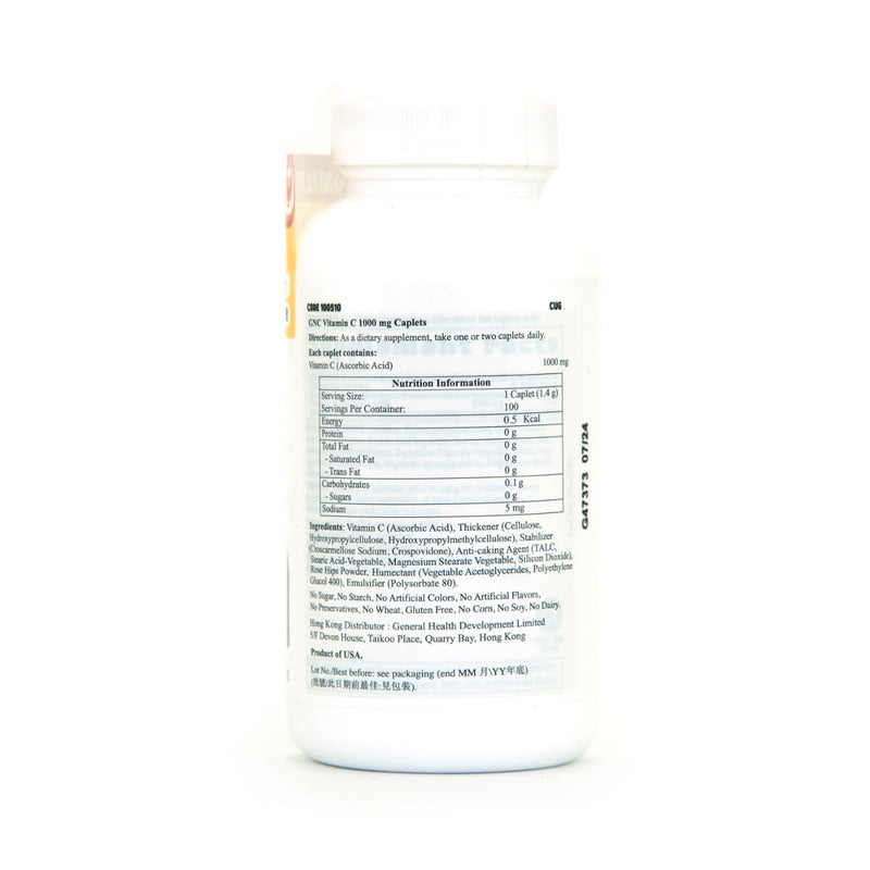 GNC Vitamin C 1000mg With Rose Hips 100pcs
