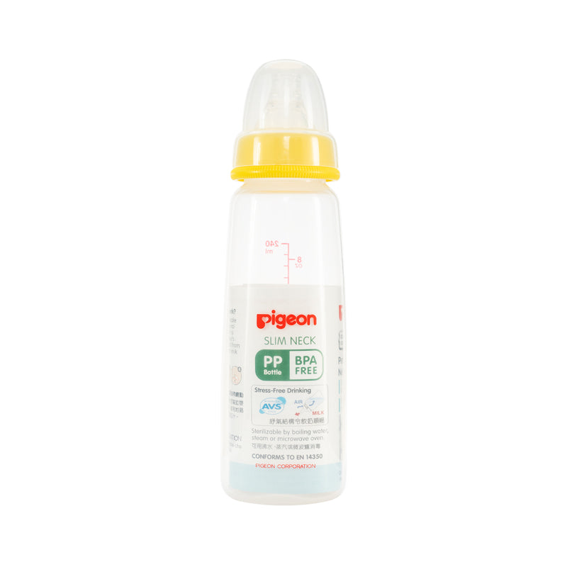 PIGEON PP Bottle, w/Peristaltic Nipple, 240ml