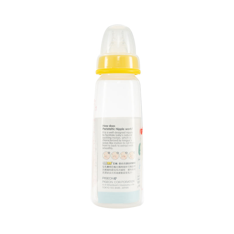 PIGEON PP Bottle, w/Peristaltic Nipple, 240ml
