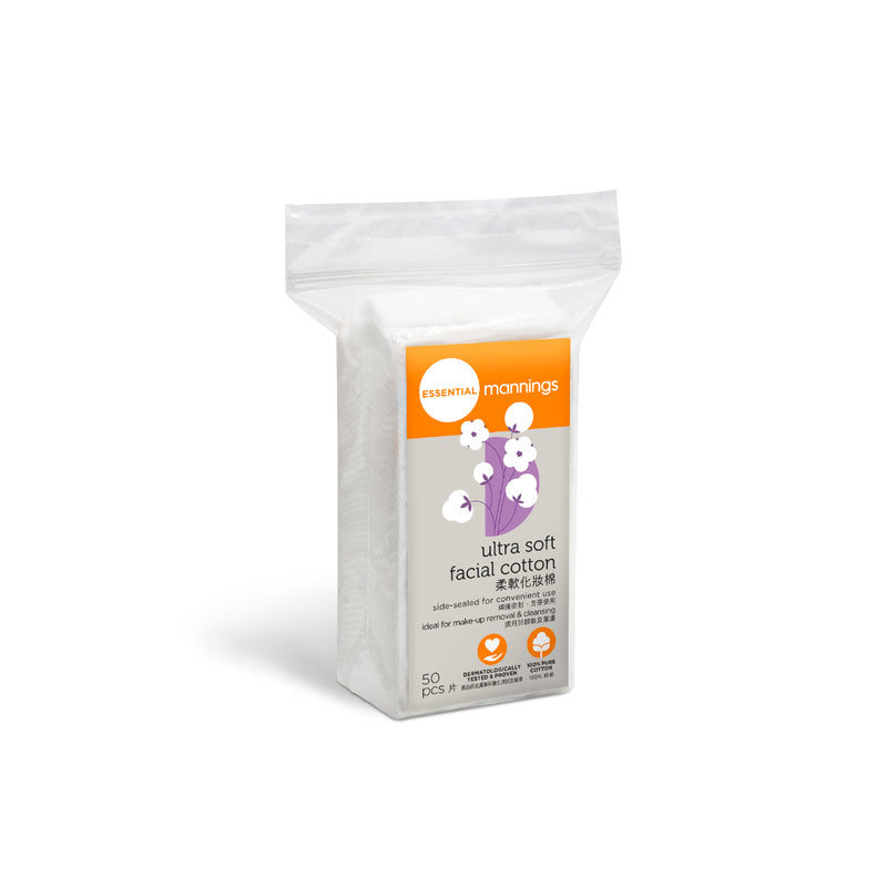 Essential Mannings Ultra Soft Facial Cotton 50pcs