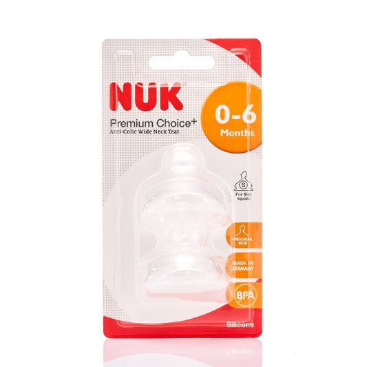 Nuk PCH Silicon Teat 0-6Months 2pcs