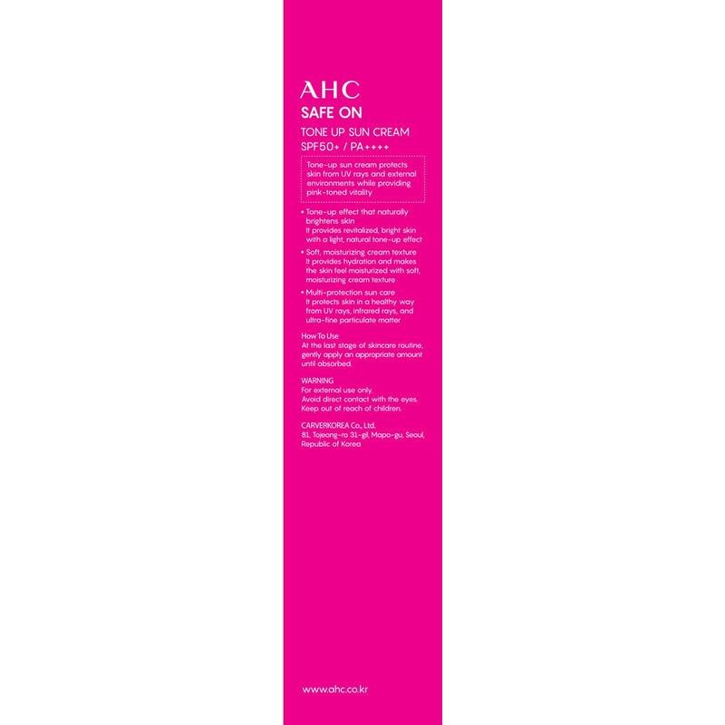 AHC Safe On Tone Up Sun Cream 50ml
