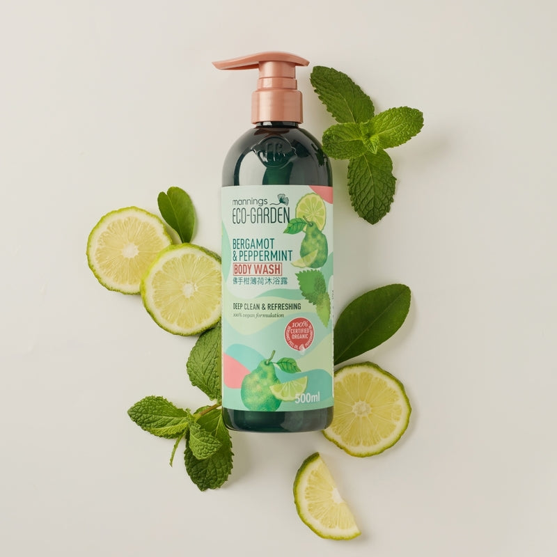 Mannings Eco-Garden Bergamot & Peppermint Deep Clean & Refreshing Body Wash 500ml