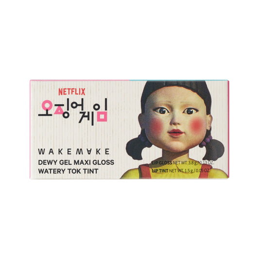 WAKEMAKE Collaboration Netflix <SQUID GAME>Dewy Gel Maxi Gloss Set (14 Pink Scar) 1 Set