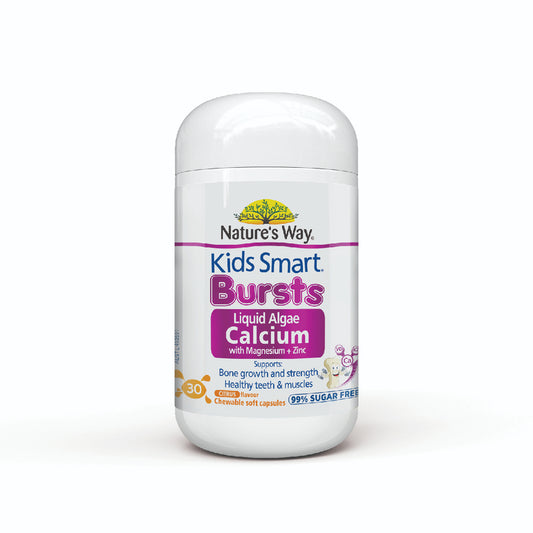 Nature's WayKids Smart Bursts Liquid Algae Calcium with Magnesium + Zinc 30pcs