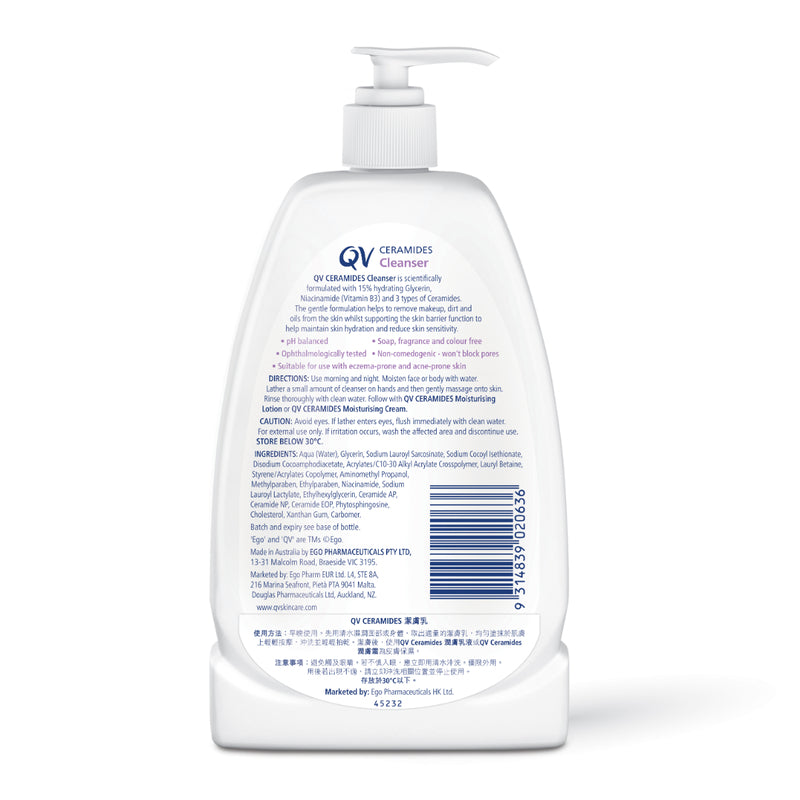 QV Ceramides Cleanser 350g