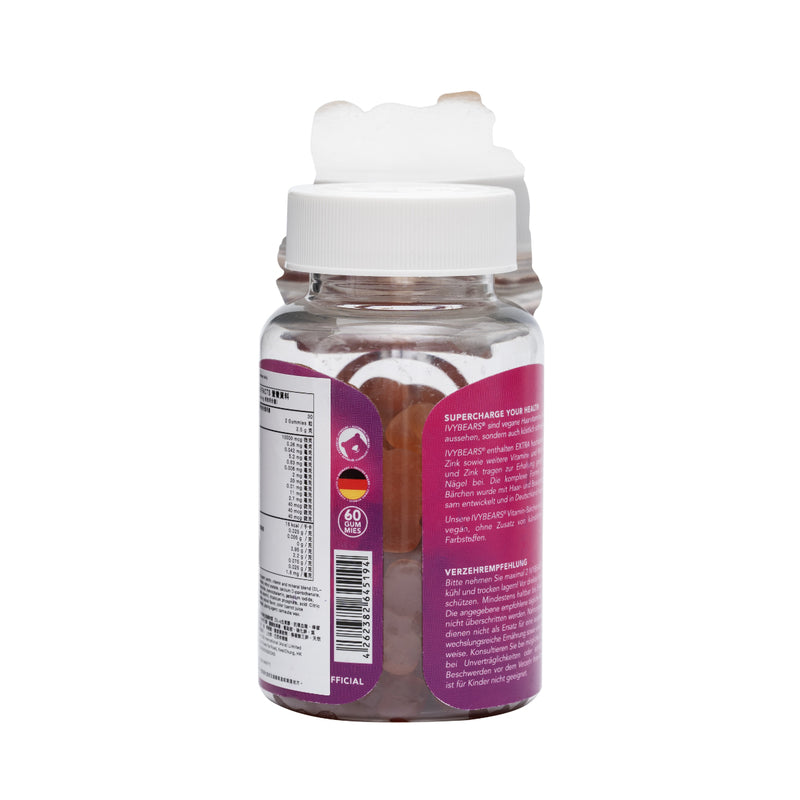 IvyBears Women's Hair Professional Vitamin Gummy 60pcs