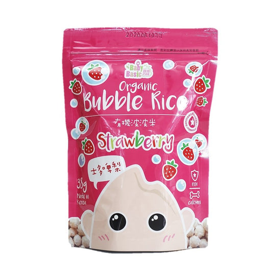 Baby Basic Organic Bubble Rice Strawberry 38g