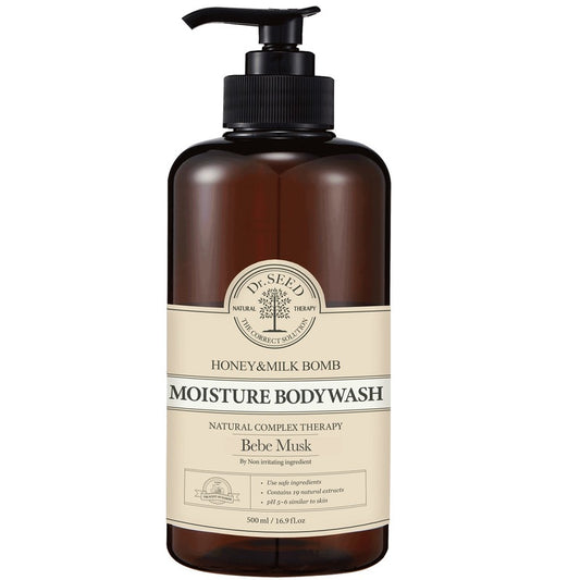 Dr.Seed Honey & Milk Bomb Moisture Body Wash (Bebe Musk) 500ml