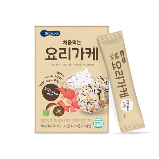 Bebecook Cooking Powder Prawn & Mushroom Laver (Suitable for 12 months or above) 4g X 7 Packs