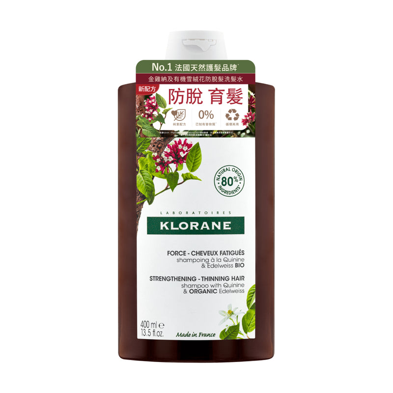 Klorane Shampoo With Quinine & Organic Edelweiss 400ml
