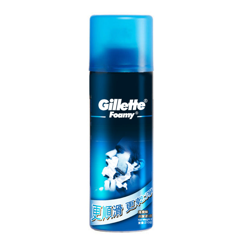 Gillette Foamy Menthol Shaving Foam 210g