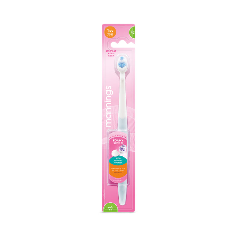Mannings Foamy Dense Toothbrush (Random Colour) 1pc