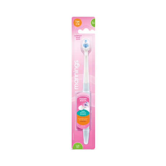 Mannings Foamy Dense Toothbrush (Random Colour) 1pc