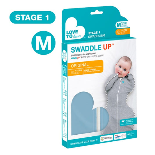 Love To Dream Swaddle Up Original (Stage 1) Dusty Blue M Size 1pc