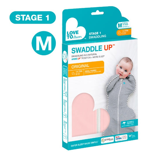Love To Dream Swaddle Up Original (Stage 1) Dusty Pink M Size 1pc