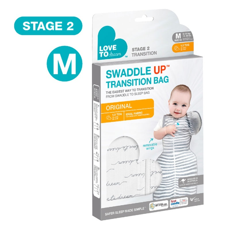 Love To Dream Swaddle Up Transition Bag (Stage 2) White M Size 1pc