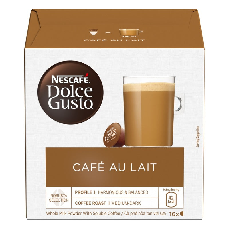 NESCAFE Dolce Gusto Cafe Au Lait Coffee Capsules 16pcs