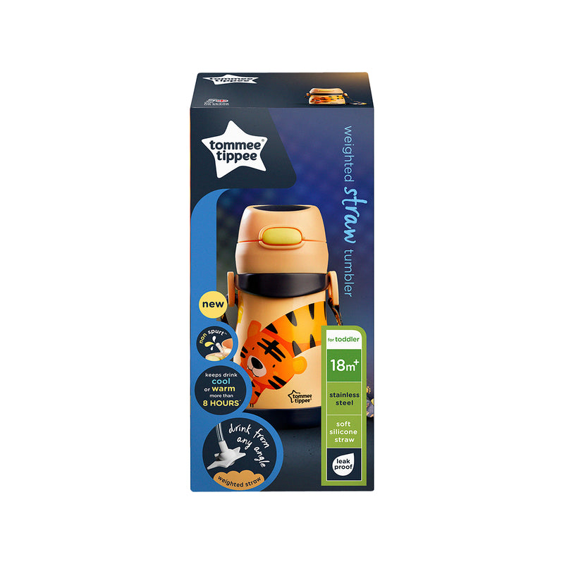 Tommee Tippee Stainless Steel Weighted Straw Tumbler - 350ml