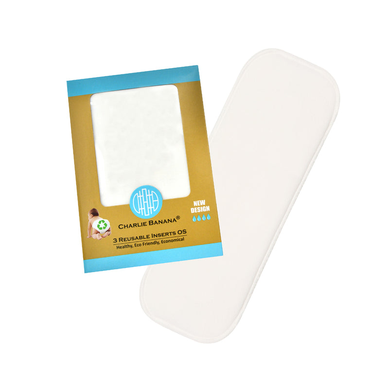 Charlie Banana Deluxe Inserts Small (For One Size Diapers and One Size Hybrid AIO) 3pcs