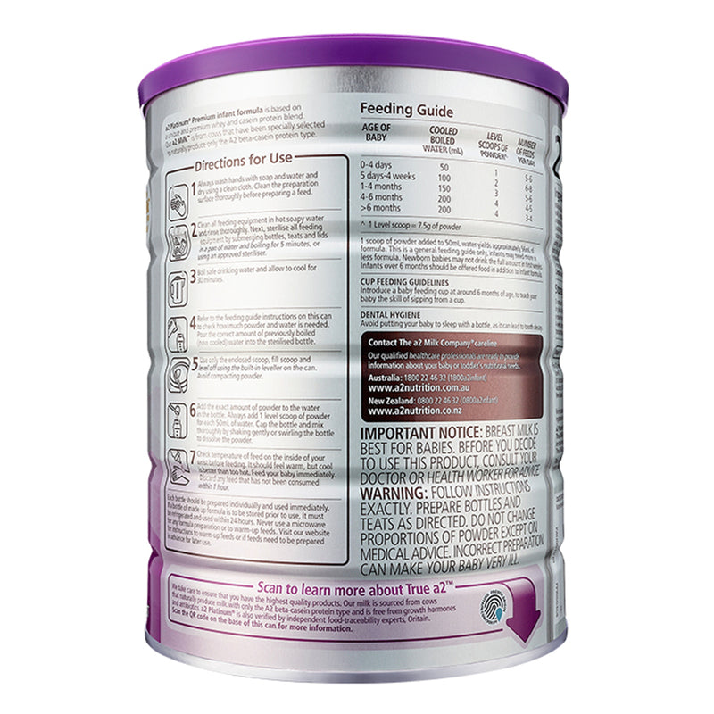 a2 Platinum Premium Infant Formula Stage 1 900g