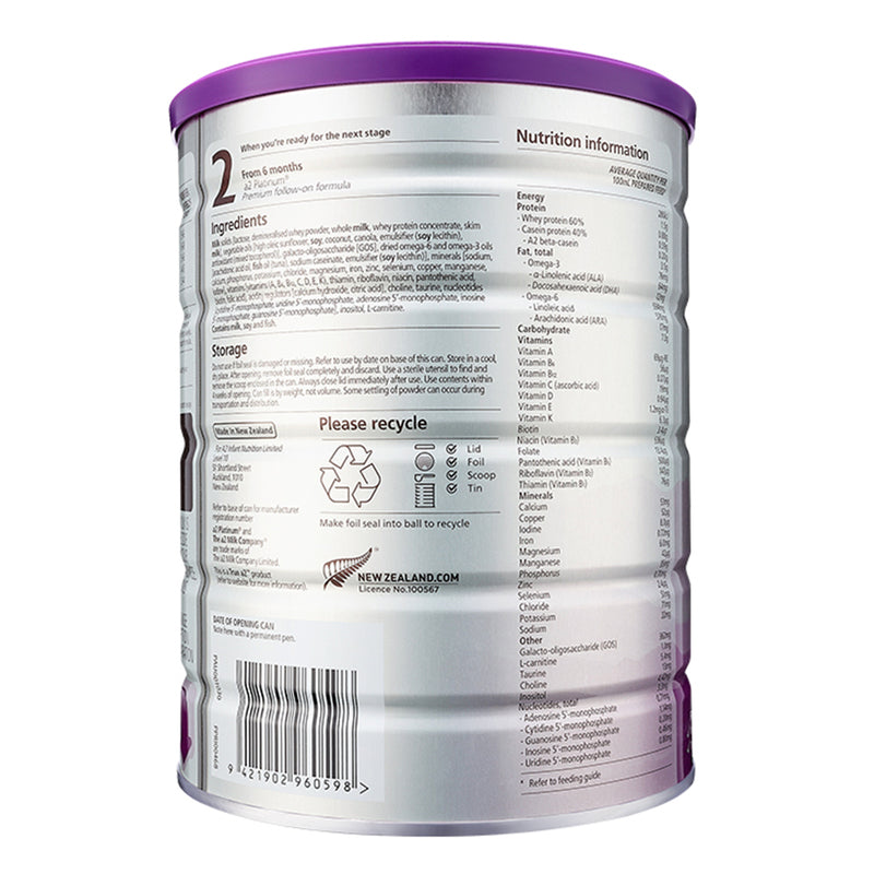 a2 Platinum Premium Infant Formula Stage 1 900g